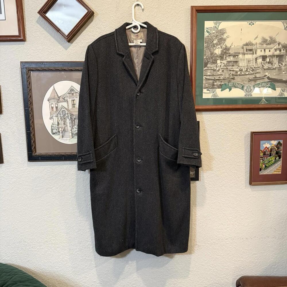 Vintage Territory Ahead Wool Duster Trench Coat Designer Jacket Size Mens‎ Large